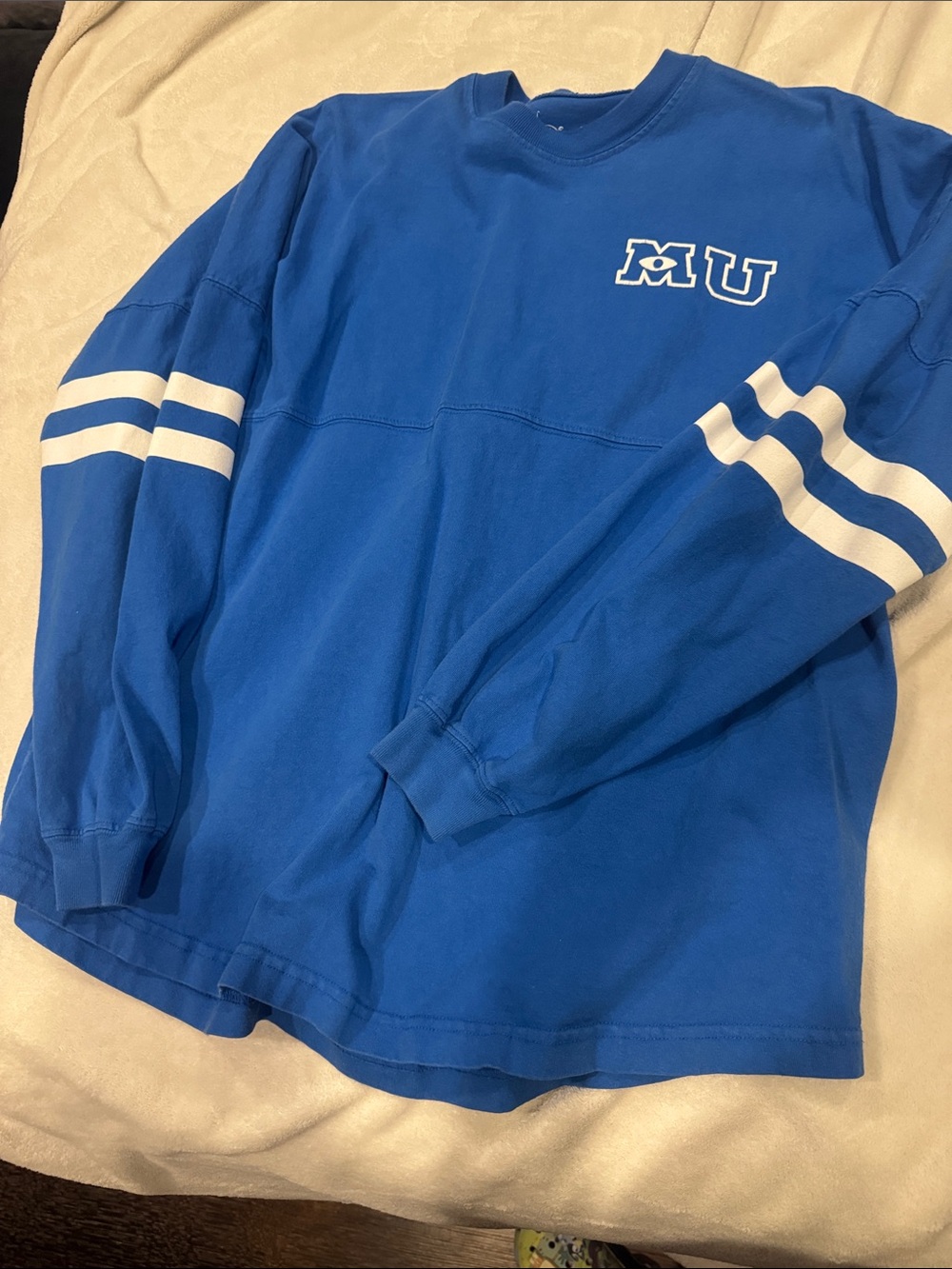 Disney Blue Long Sleeve Jersey with White Stripes